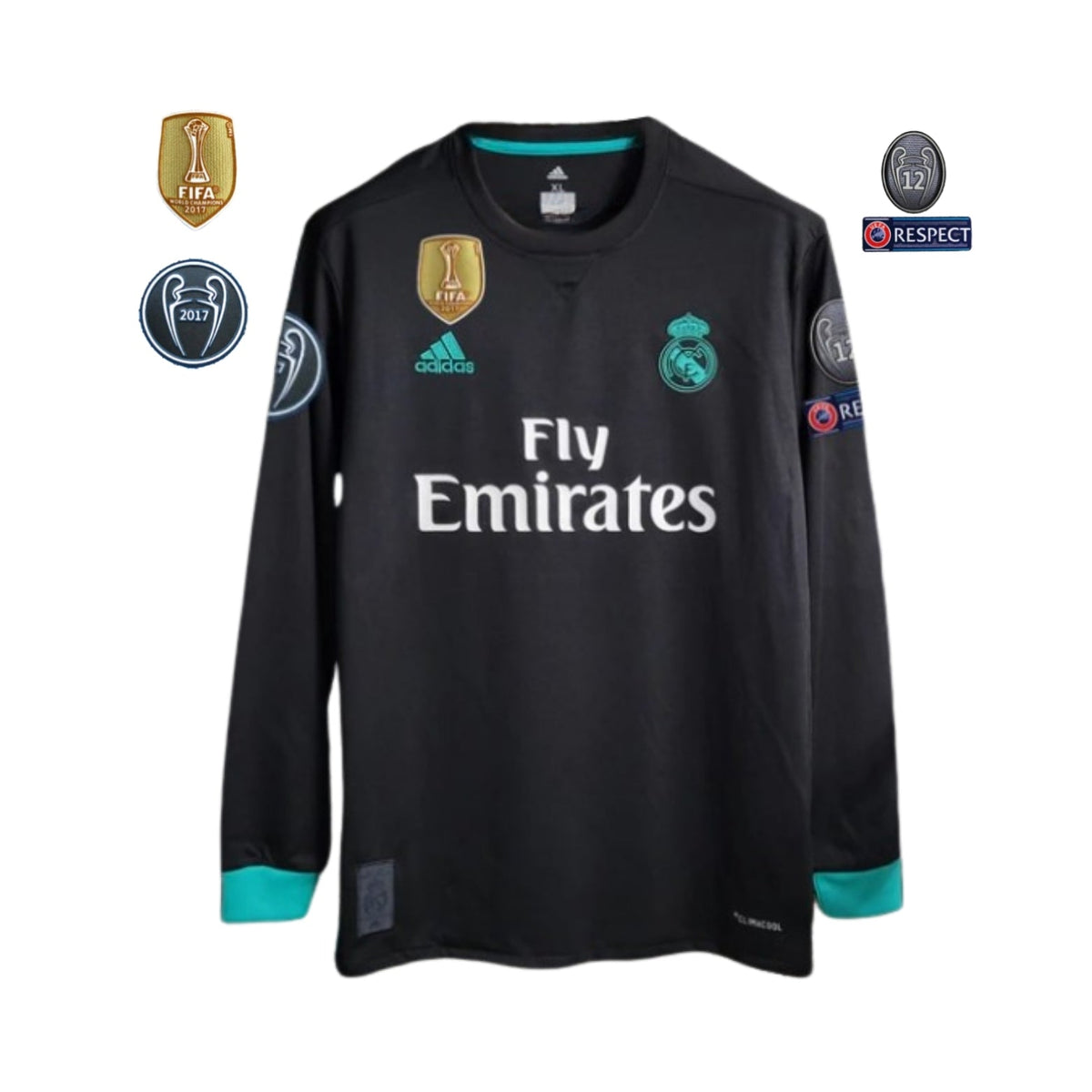 Real Madrid Camisola Secundária - 17/18 - Manga Comprida - fotografia original 1