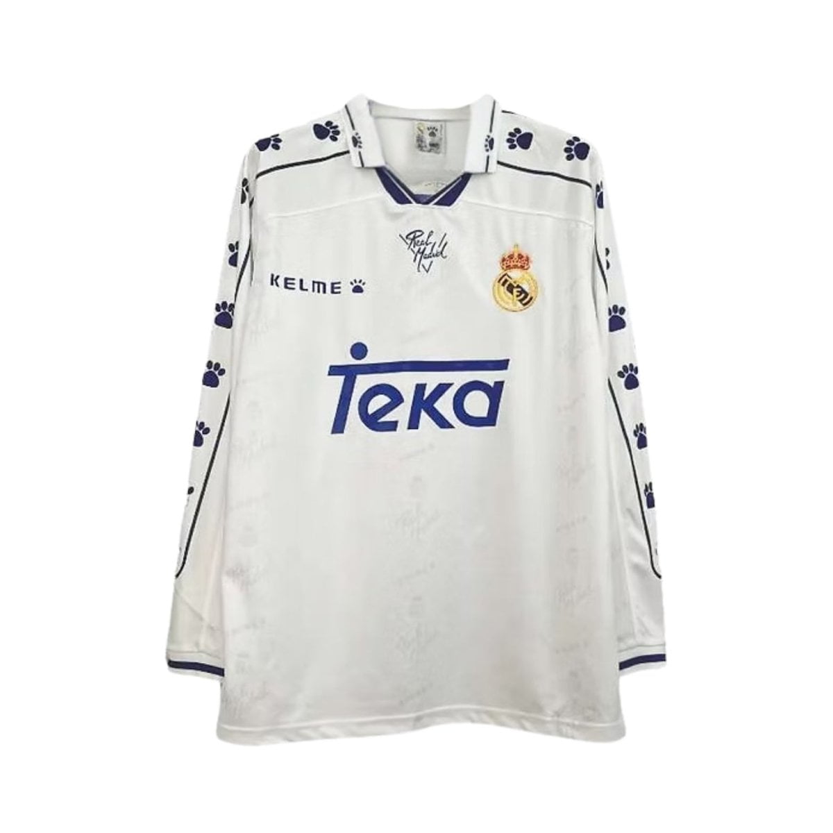 Real Madrid Camisola Principal - 94/95 - Manga Comprida - fotografia original 1