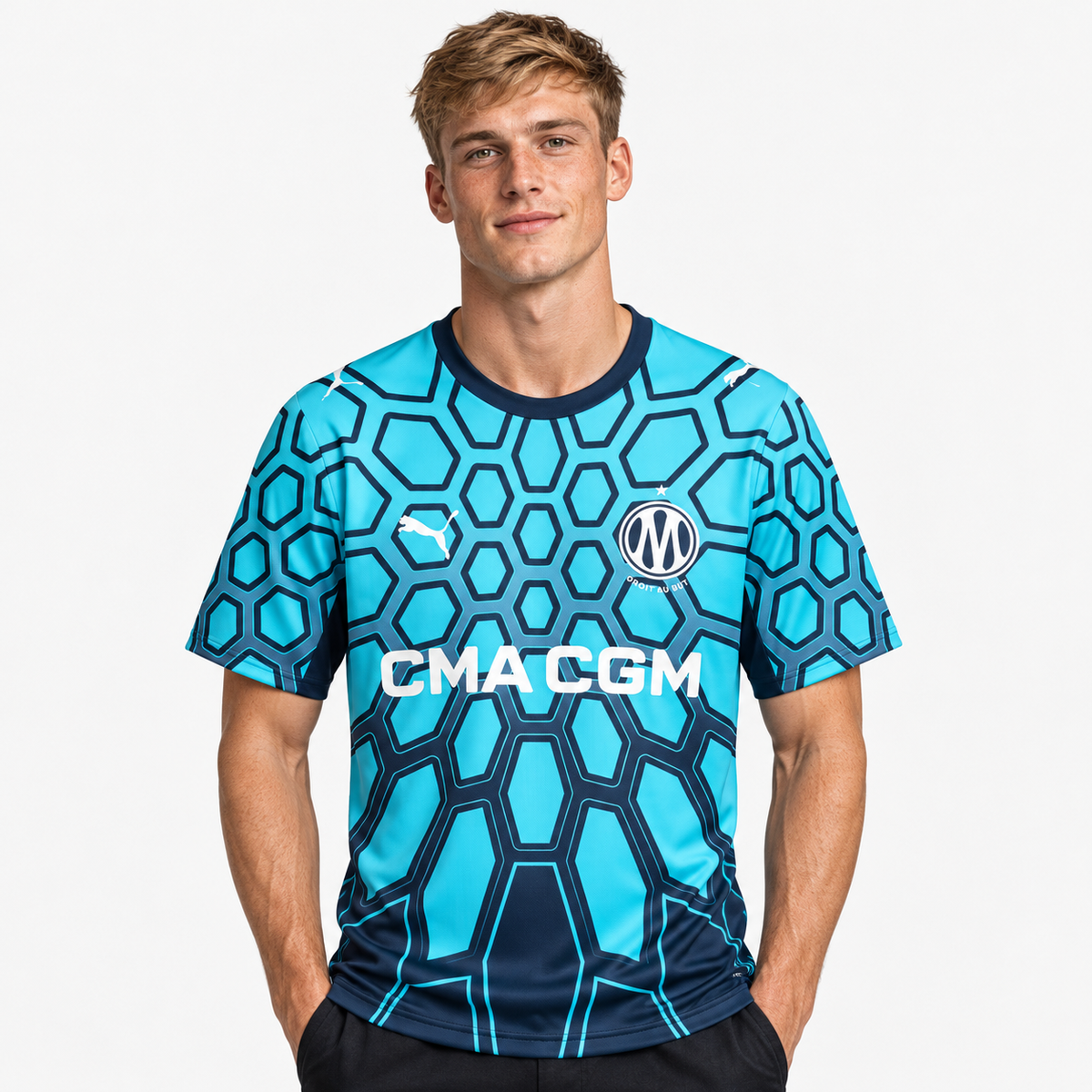 Olympique Marseille Camisola Guarda-Redes - 26/27 - modelo editorial 90 Minutos