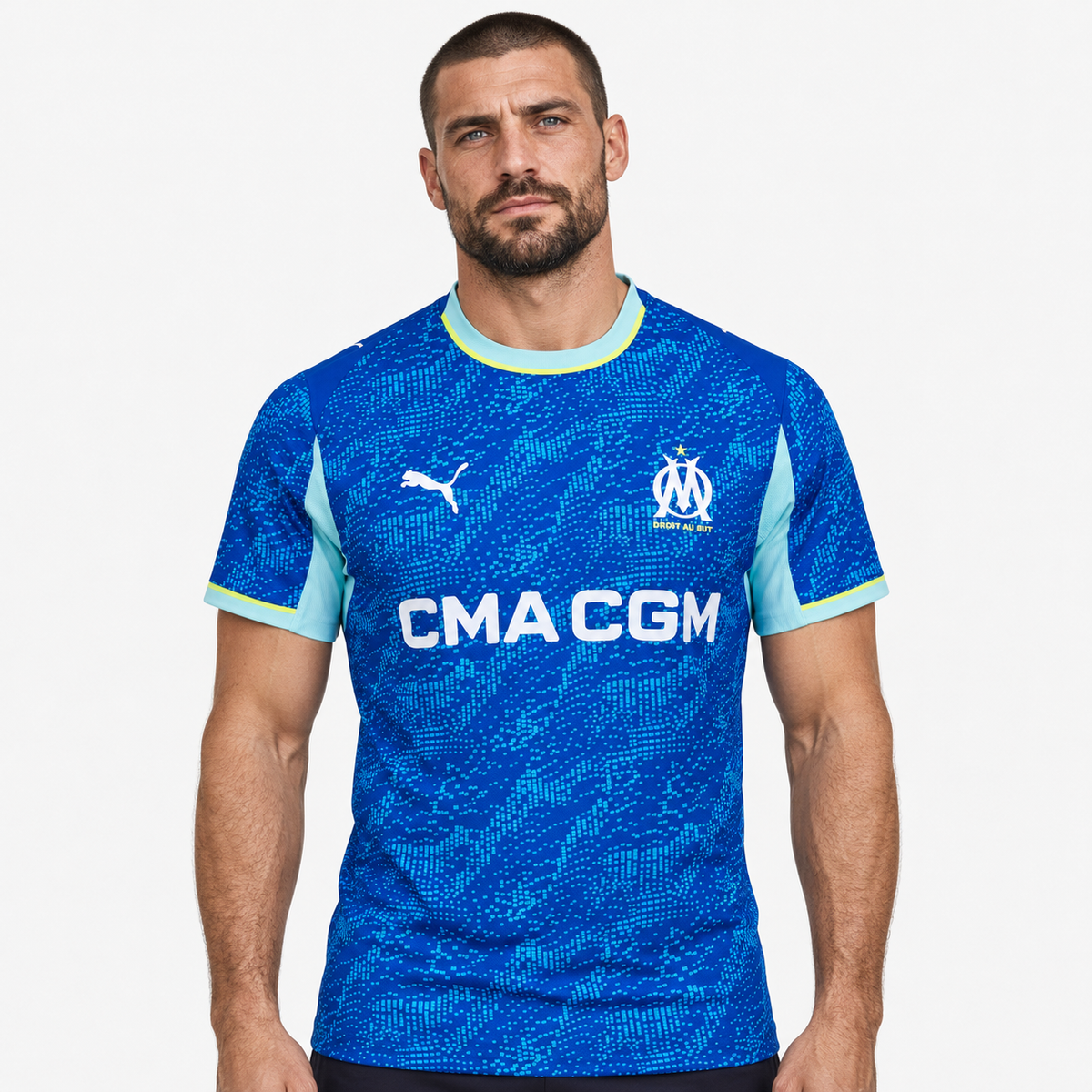 Olympique Marseille Camisola Terceira - 25/26 - modelo editorial 90 Minutos