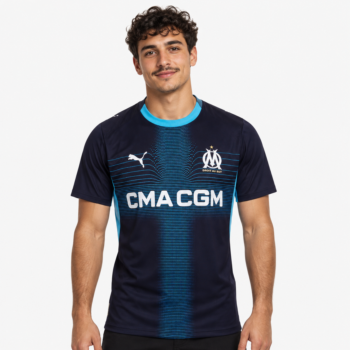 Olympique Marseille Camisola Alternativa - 25/26 - modelo editorial 90 Minutos
