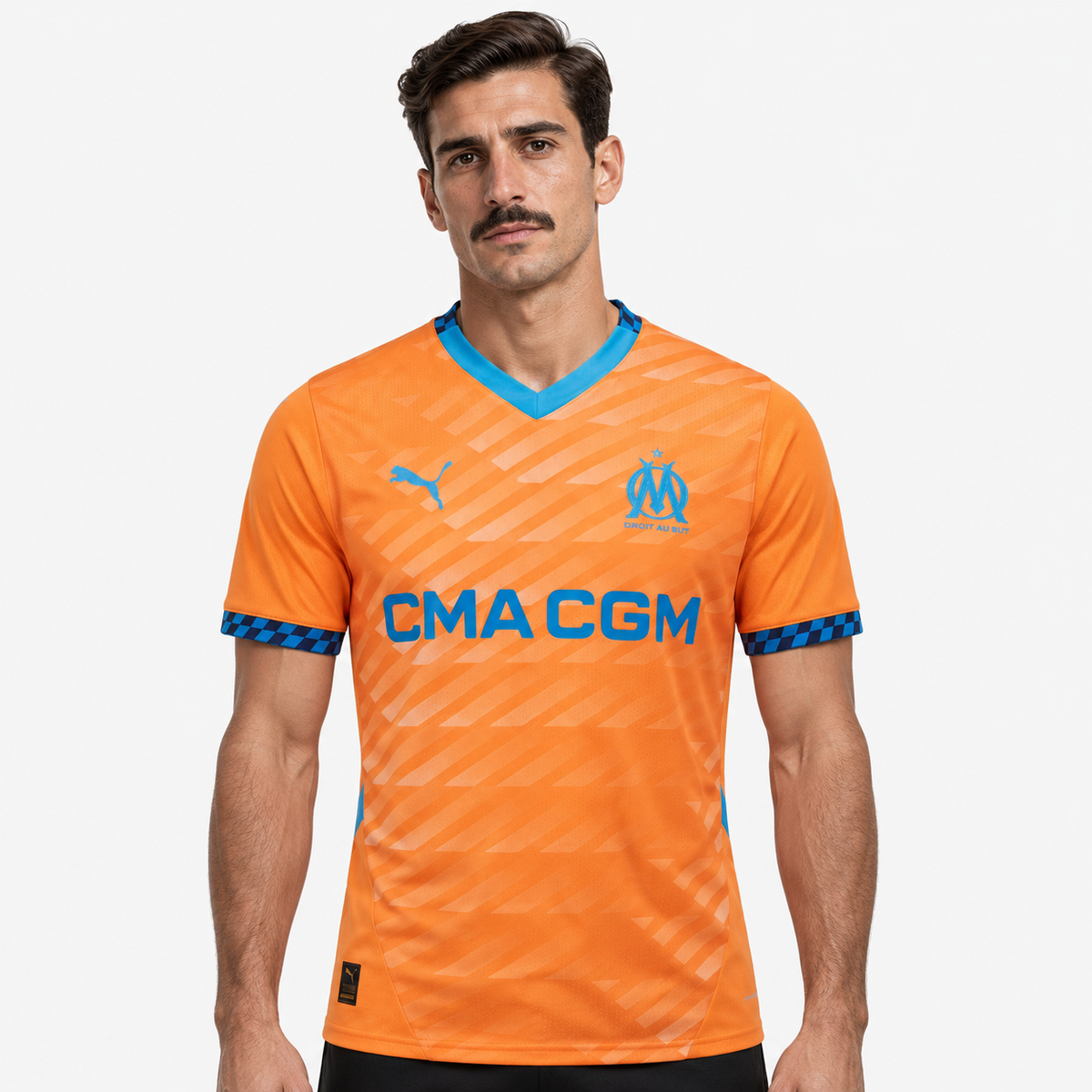 Olympique Marseille Camisola Terceira - 24/25 - modelo editorial 90 Minutos