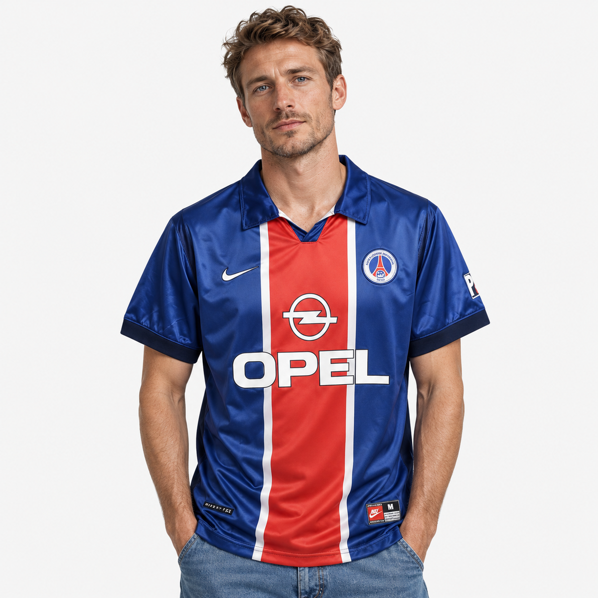 PSG Camisola Principal - 98/99 - modelo editorial 90 Minutos