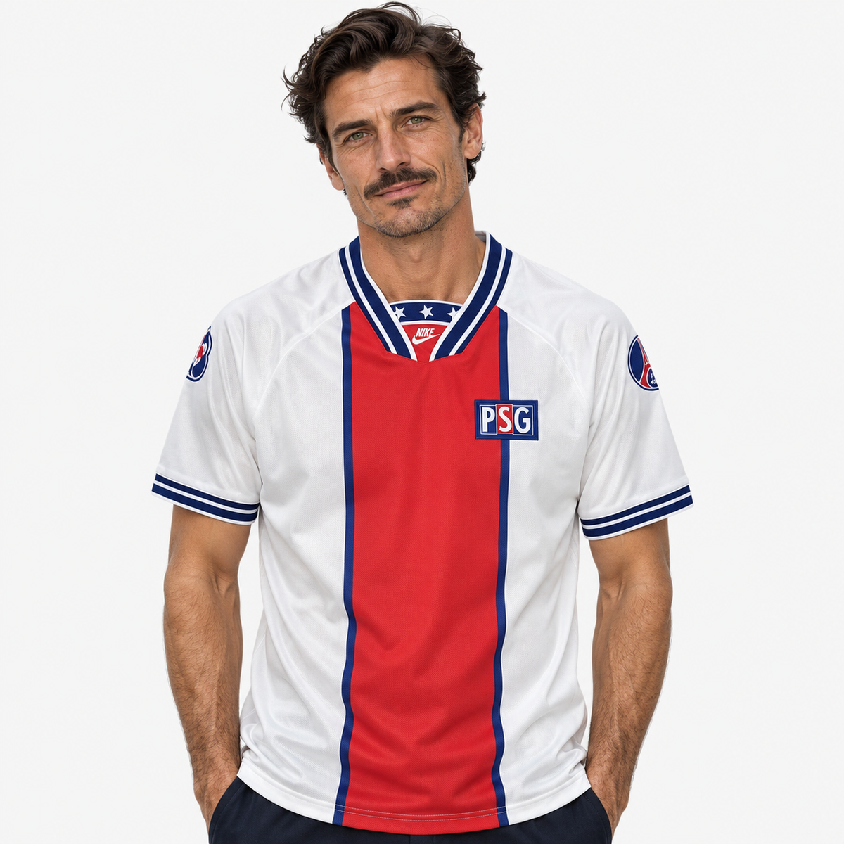 PSG Camisola Alternativa - 94/95 - modelo editorial 90 Minutos
