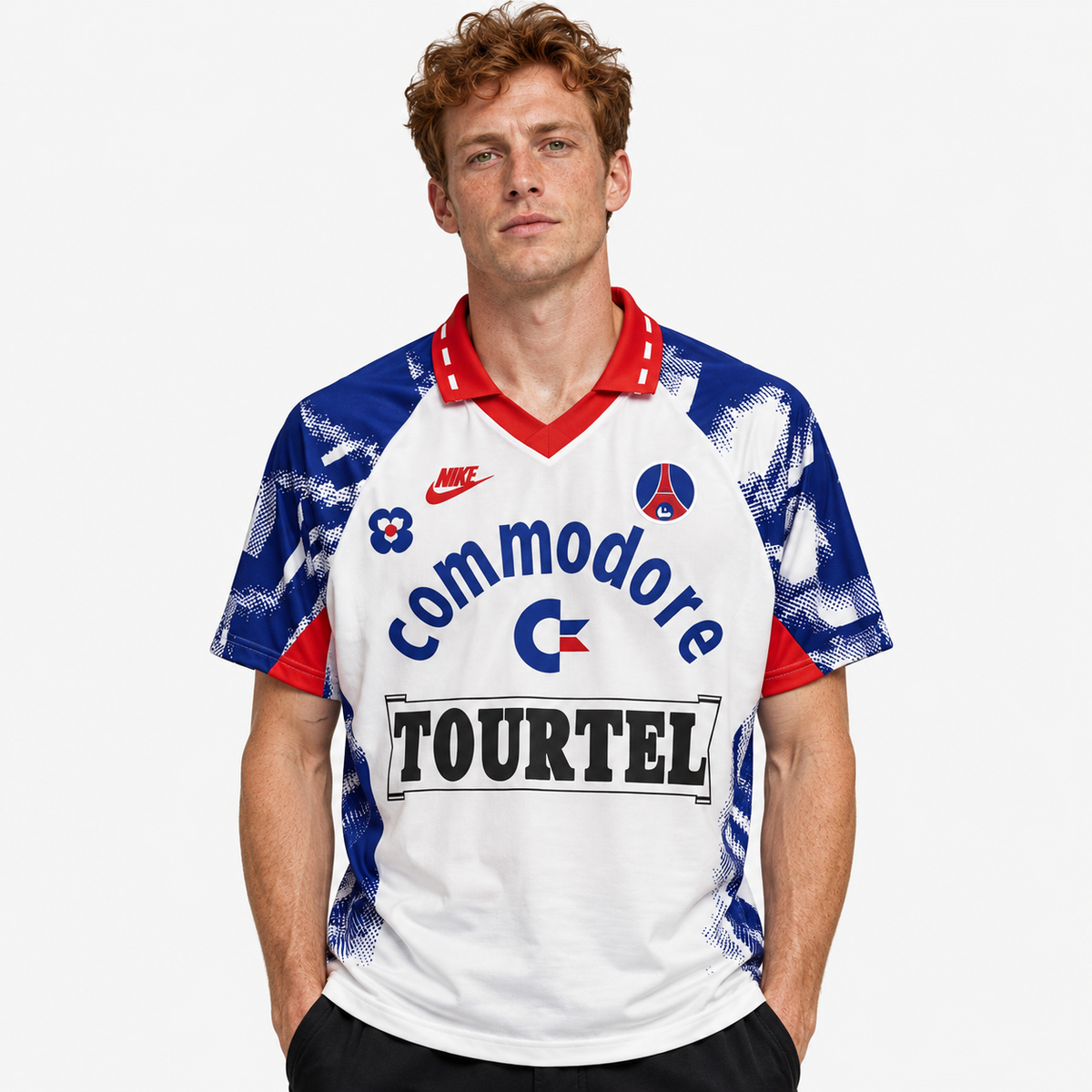 PSG Camisola Alternativa - 93/94 - modelo editorial 90 Minutos