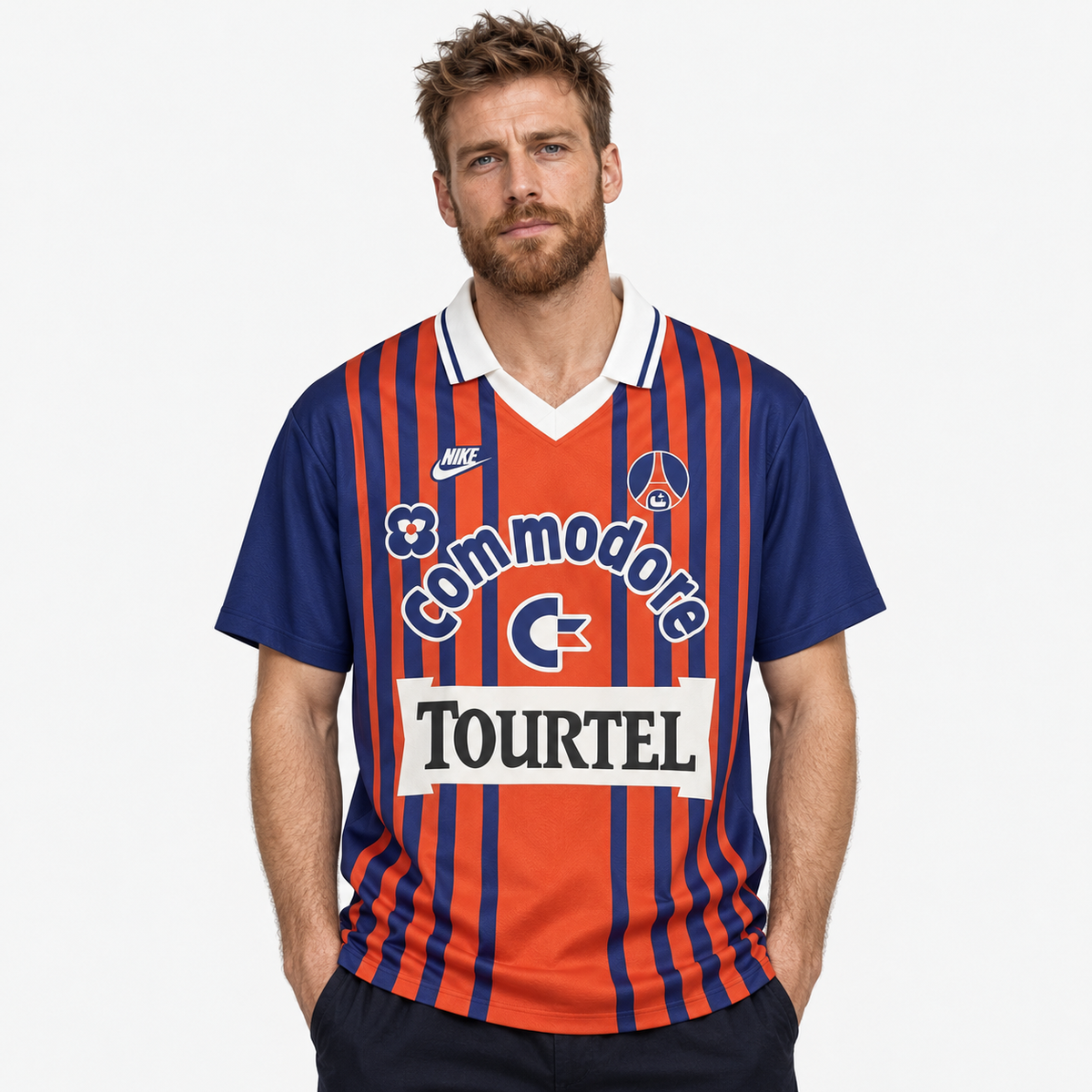 PSG Camisola Principal - 92/93 - modelo editorial 90 Minutos