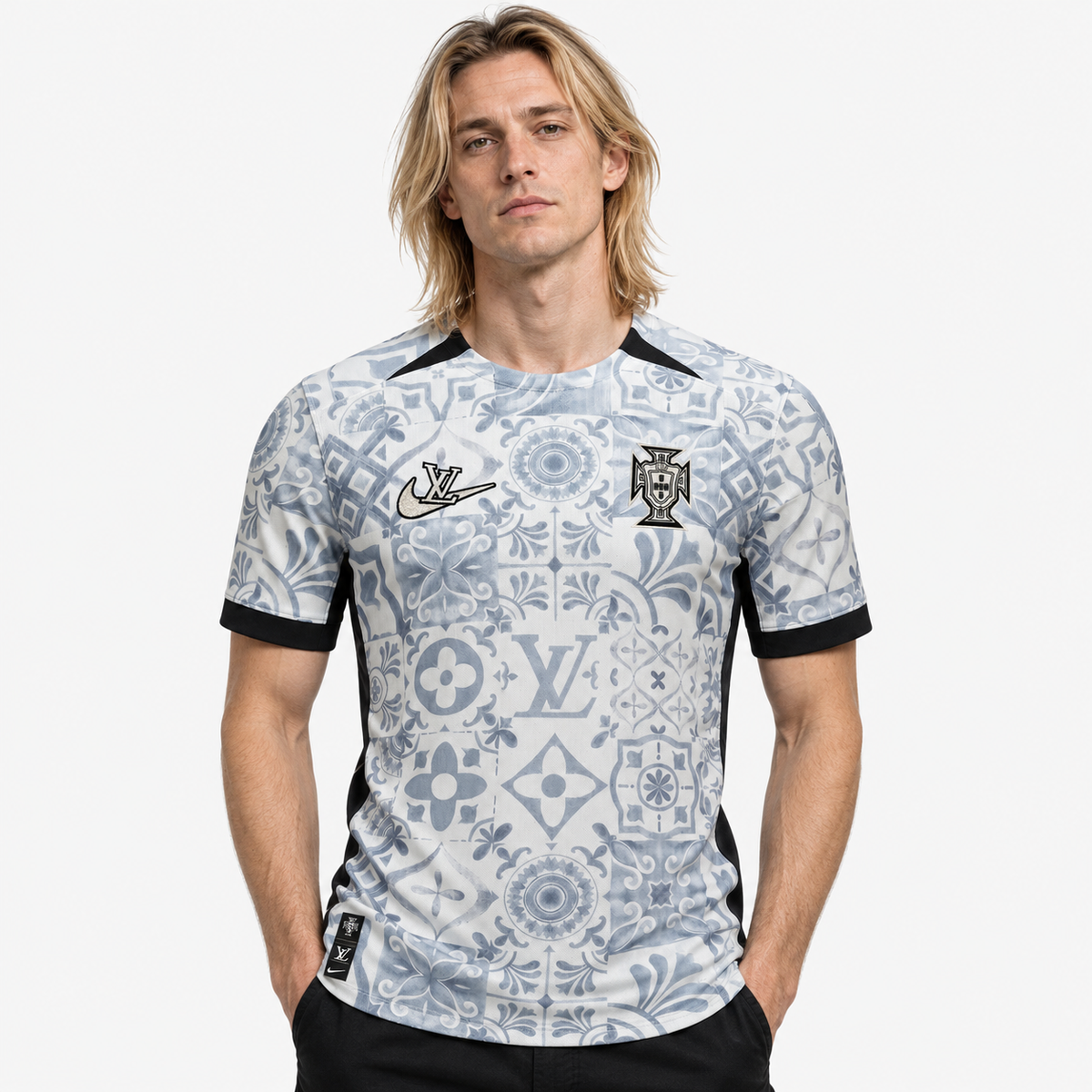 Portugal Camisola Edição Especial Cinzenta - 24/25 - hero com modelo distinto
