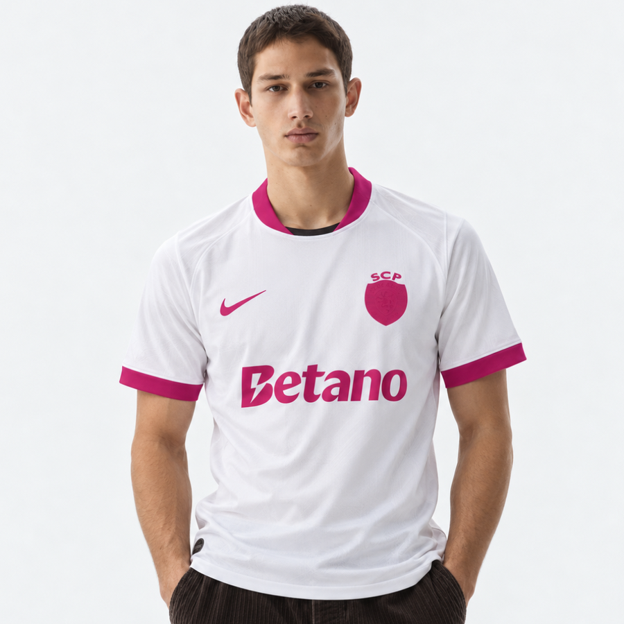 Sporting CP Camisola Edição Especial Branca e Rosa - 25/26